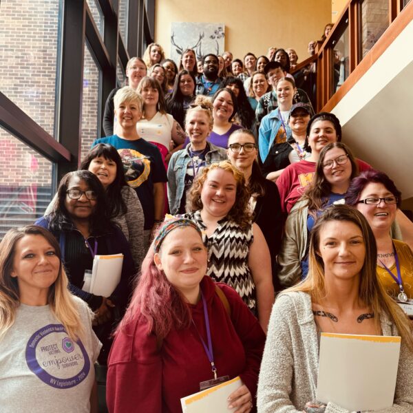 A large group of WV Advocates standing together at a training event