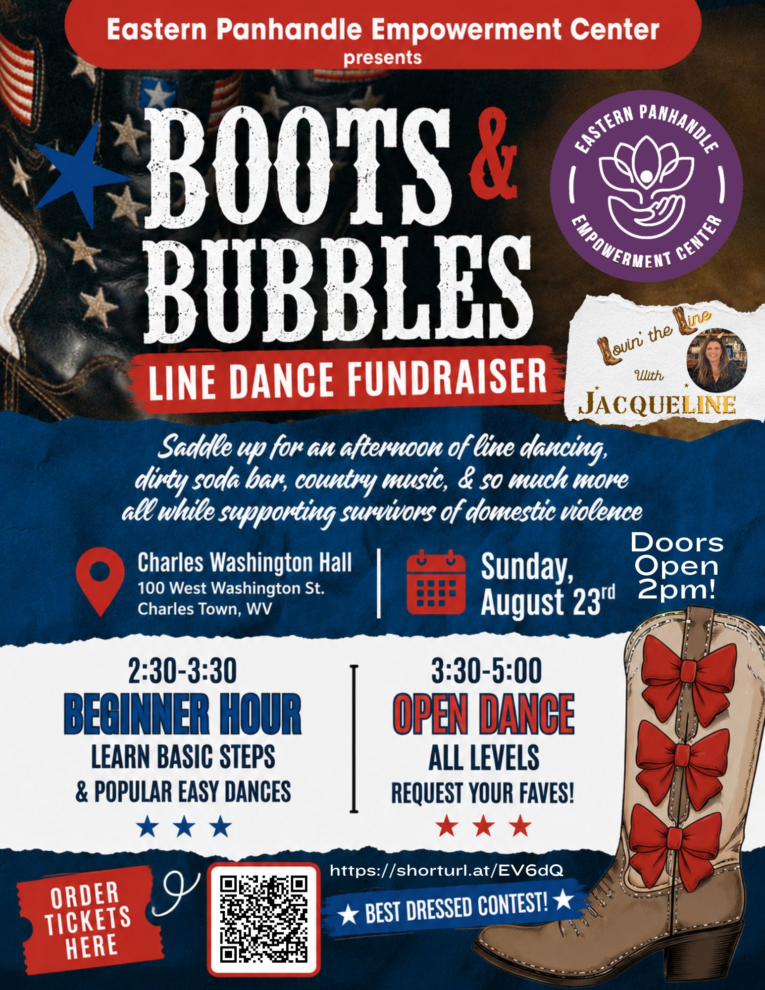Boots and Bubbles Line Dance Fundraiser